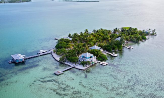cayo espanto island resort in the caribbean ariel view of cayo espanto resort a part of the belize travel