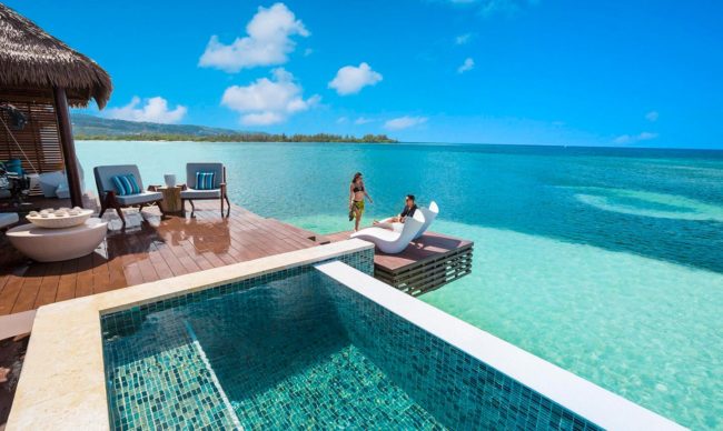 over the water villa at sandals royal caribbean over the waters villas in the caribbean in jamaica, a caribbean vacation