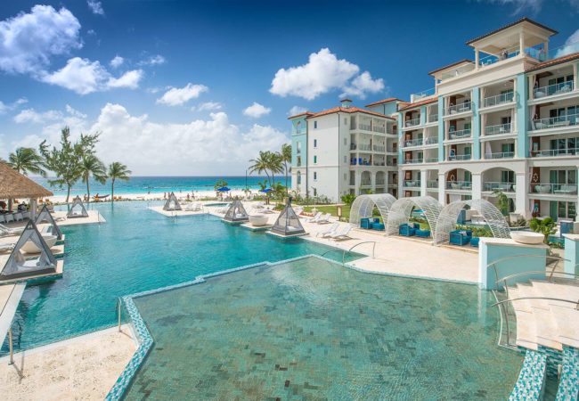 sandals royal barbados in barbados in the caribbean a look at the pool to the beach at sandals royal barbados
