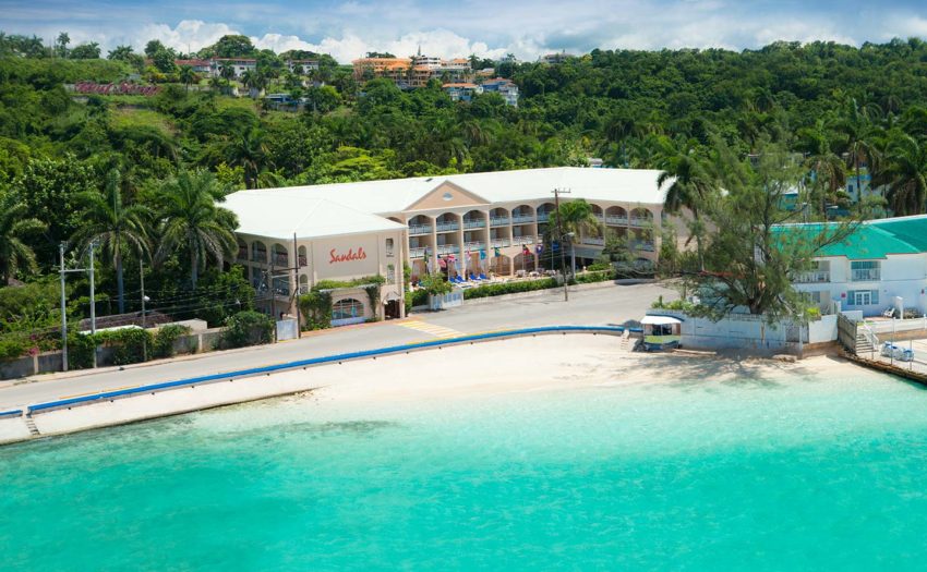 Sandals Inn- Montego Bay an Ariel view of sandals inn in montego bay jamaica