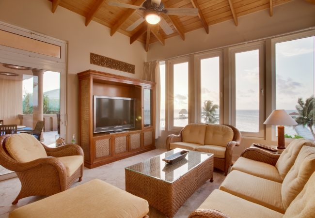 villa del mar living room overlooking the caribbean sea at belizean cove estate belize villa del mar living room overlooking the caribbean sea at belizean cove estate belize