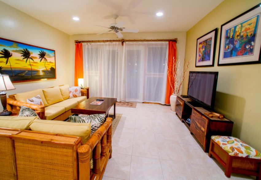 C1-2 the living room in the two bedroom suite at the phoenix resort belize