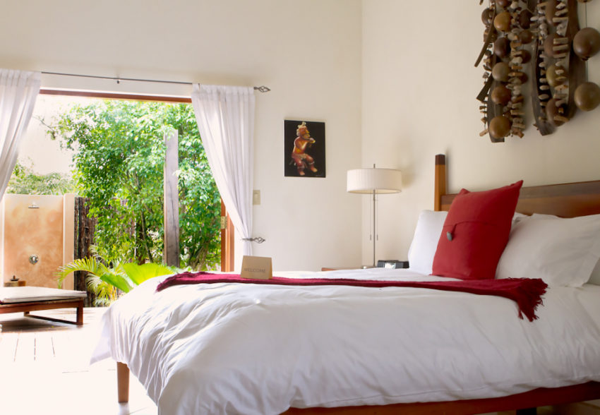 master suites with king bed at ka'ana resort belize luxury resort