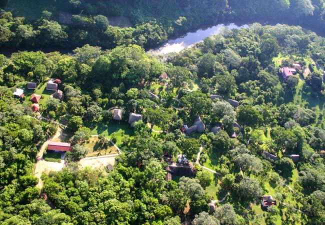chaa creek ariel ariel view of chaa creek lodge in the jungle in the cayo district