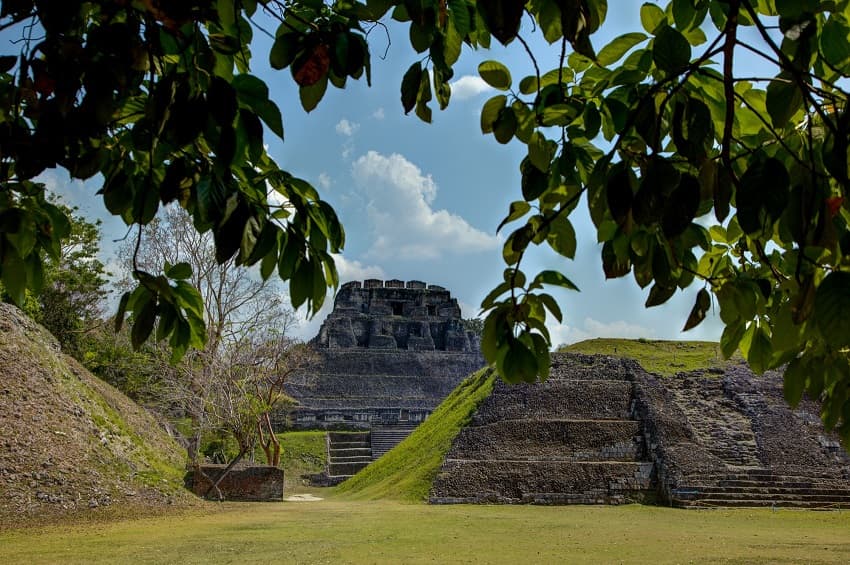 the tallest temple el castillo at xunantunich temple in western belize