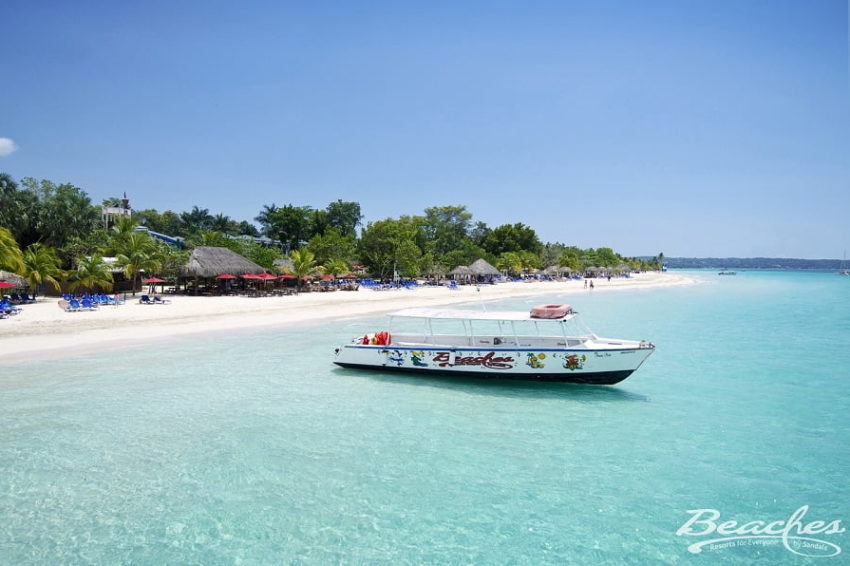 a view of the beach at beaches negril on 7 miles beach in negril jamaica