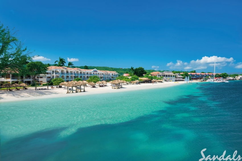 sandals montego bay on a private beach in montego bay jamaica