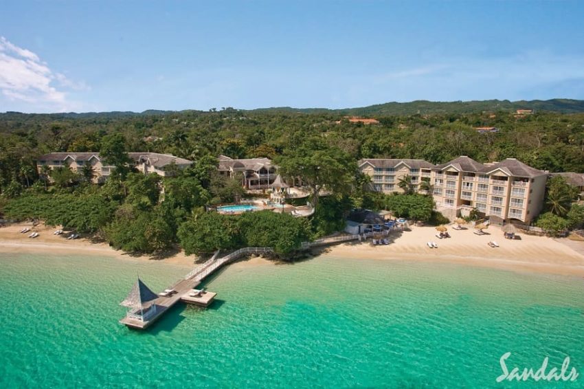 aerial view of sandals royal plantation sandals only all bulter resort in jamaica