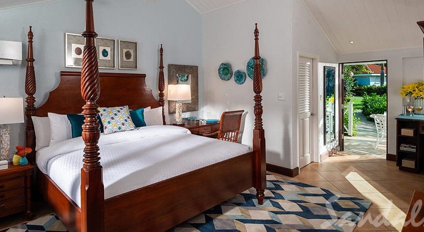 looking inside the luxurious caribbean deluxe room at sandals grande antigua
