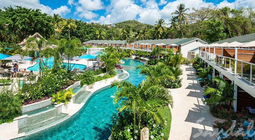 Crystal Lagoon Poolside Luxury, Sandals Halcyon Beach