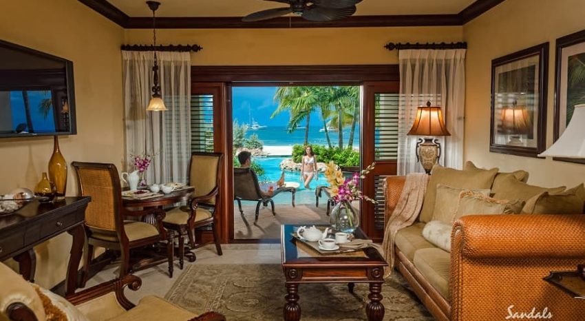 Swim up Crystal Lagoon Beachfront One Bedroom Butler Suite, Sandals Negril Swim up Crystal Lagoon Beachfront One Bedroom Butler Suite, Sandals Negril