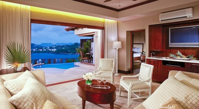 Sunset Oceanview Bluff Millionaire Butler Villa with Private Pool Sanctuary, Sandals Regency La Toc Sunset Oceanview Bluff Millionaire Butler Villa with Private Pool Sanctuary, Sandals Regency La Toc