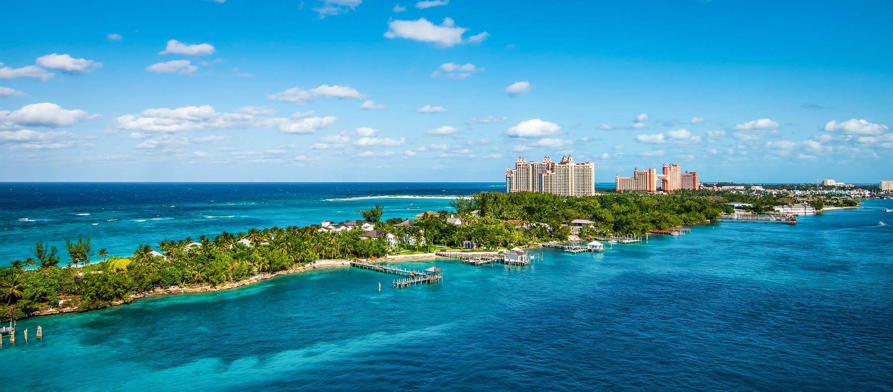 aerial view of nassau bahamas in the caribbean